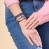 Magenta Starlight | .925 Sterling Silver | Galaxy Tiger's Eye Bracelet