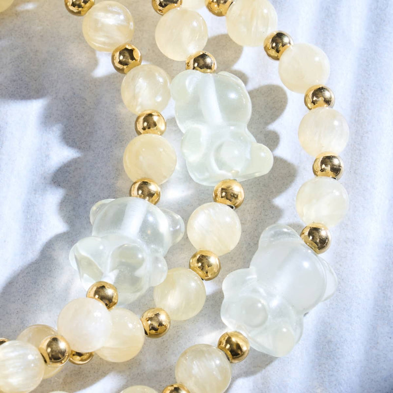 Helios | Gemmy Bear Bracelet | Yellow Jade x Gold