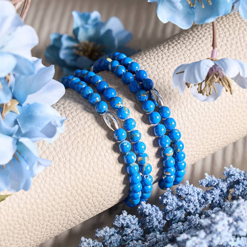 Ocean | Silver | Gilded Turquoise Gemstone Wrap