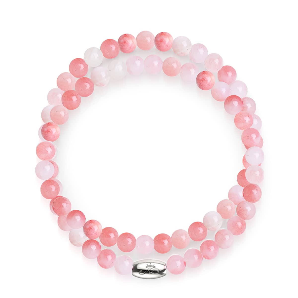 Pink Nebula | Silver | Gilded Turquoise Gemstone Wrap