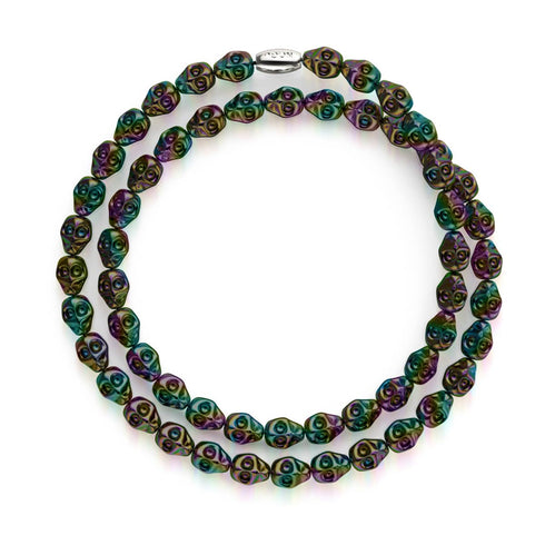 Rainbow Eclipse | Hematite Skull Wrap