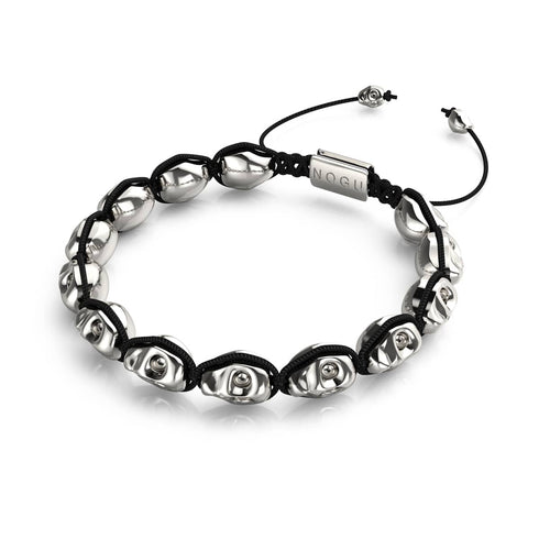 Ritual | Silver Skulls x Black | Macrame Bracelet
