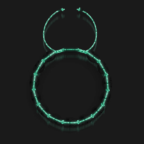 Tomb of Midas | Gold Skulls x Black GloWeave | Macrame Bracelet