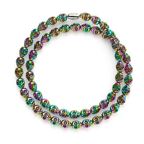 Unicorn Silver | Hematite Skull Wrap