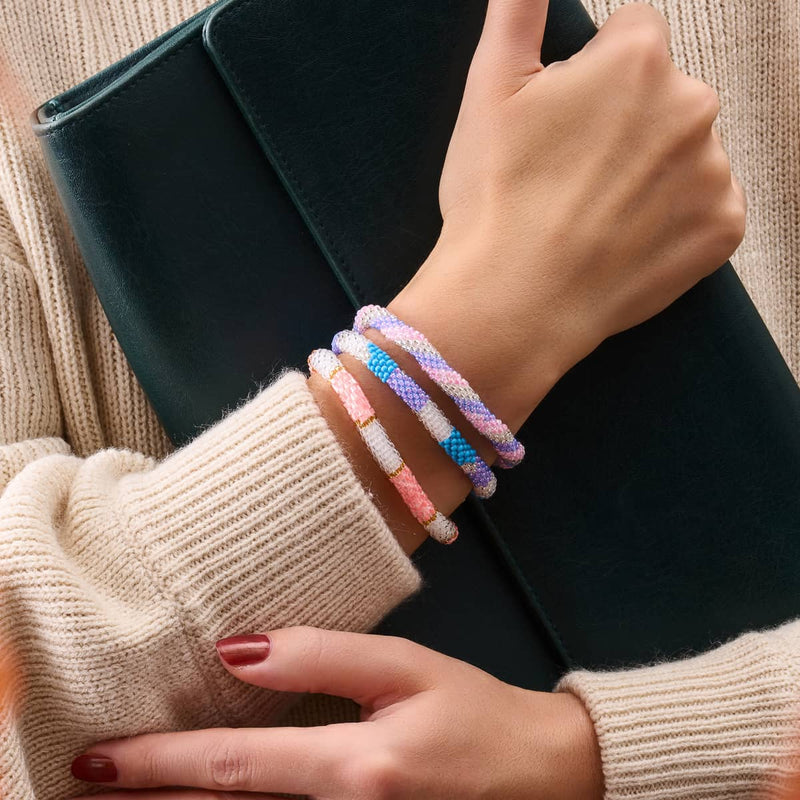 Snow Cone | Himalayan Glass Bead Bracelet