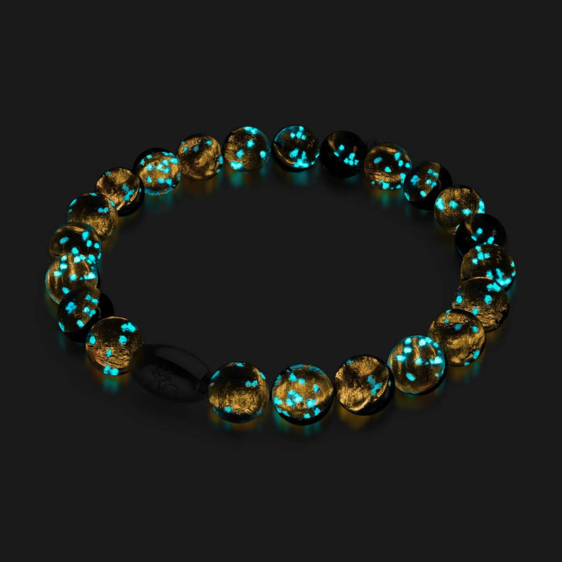 Hunter's Moon | .925 Sterling Silver | Lunar Glass Bracelet