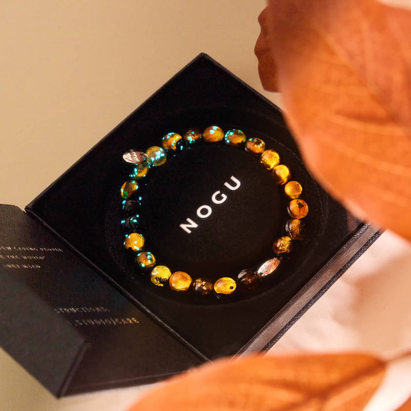 Hunter's Moon | .925 Sterling Silver | Lunar Glass Bracelet