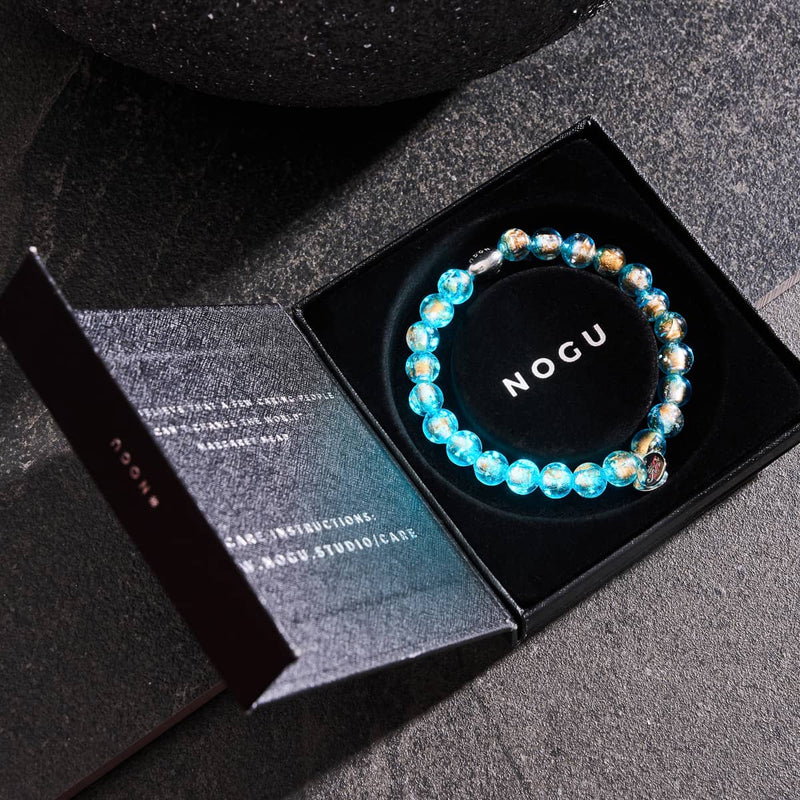 Ultramarine Horizon | .925 Sterling Silver | Lunar Glass Bracelet