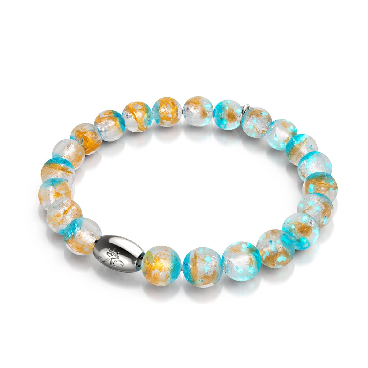 Ultramarine Horizon | .925 Sterling Silver | Lunar Glass Bracelet