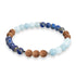 Groundwater | Aquamarine x Lapis x Rudraksha | Mala Bracelet