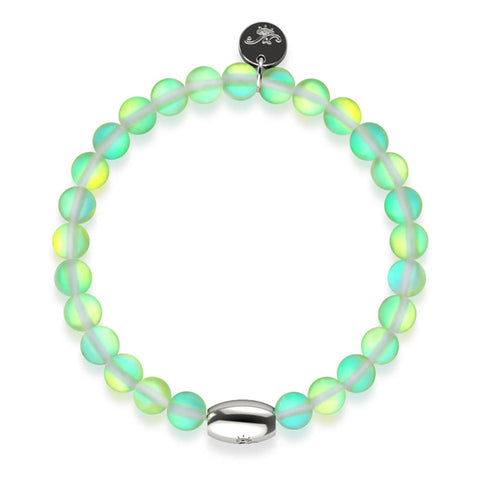 Emerald | .925 Sterling Silver | Mermaid Glass Bead Bracelet