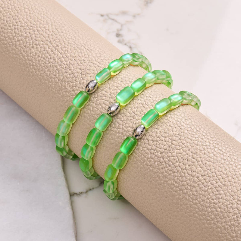 Emerald | .925 Sterling Silver | Mermaid Glass Pebble Bracelet