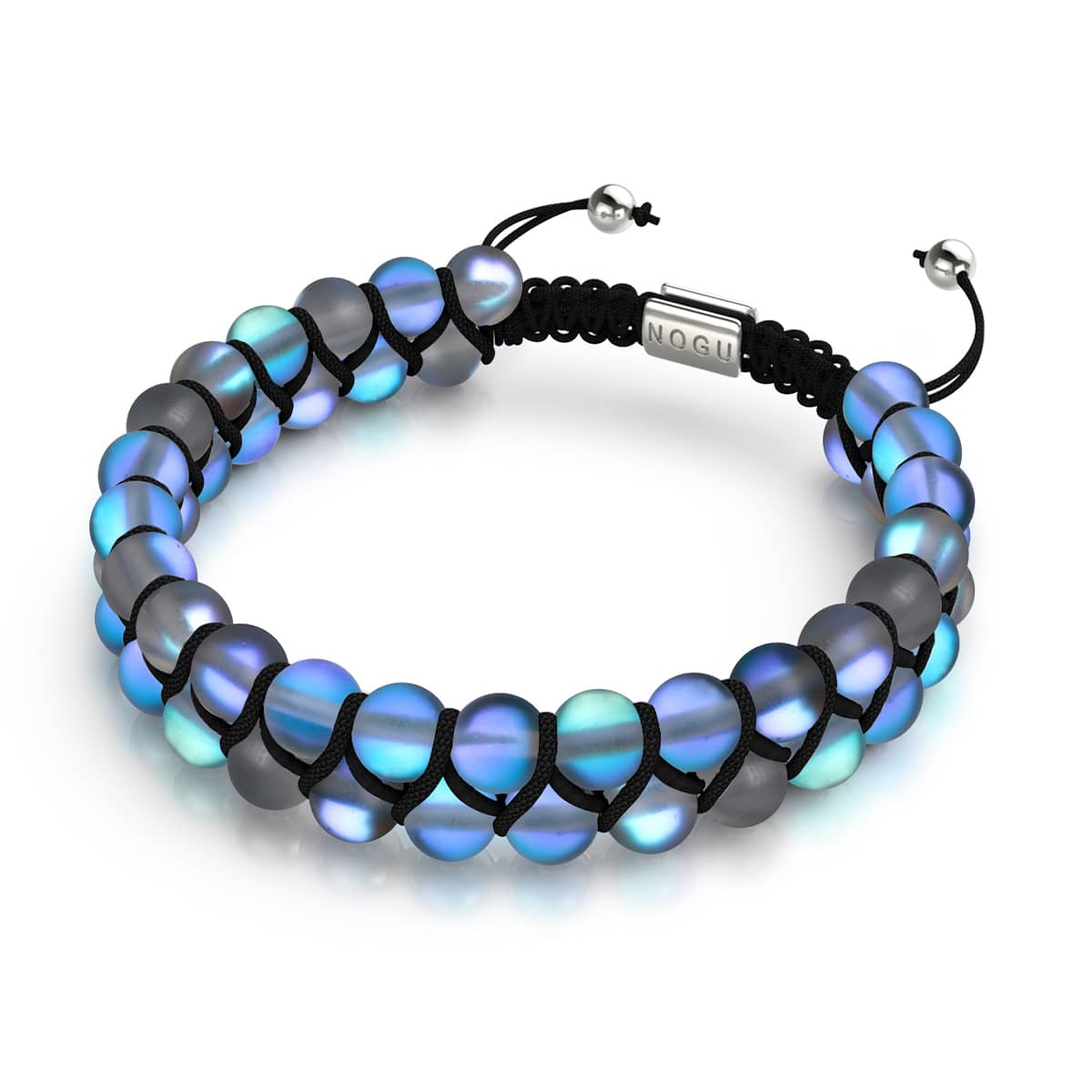 Grey Silver Double Mermaid Glass Bracelet – NOGU United States