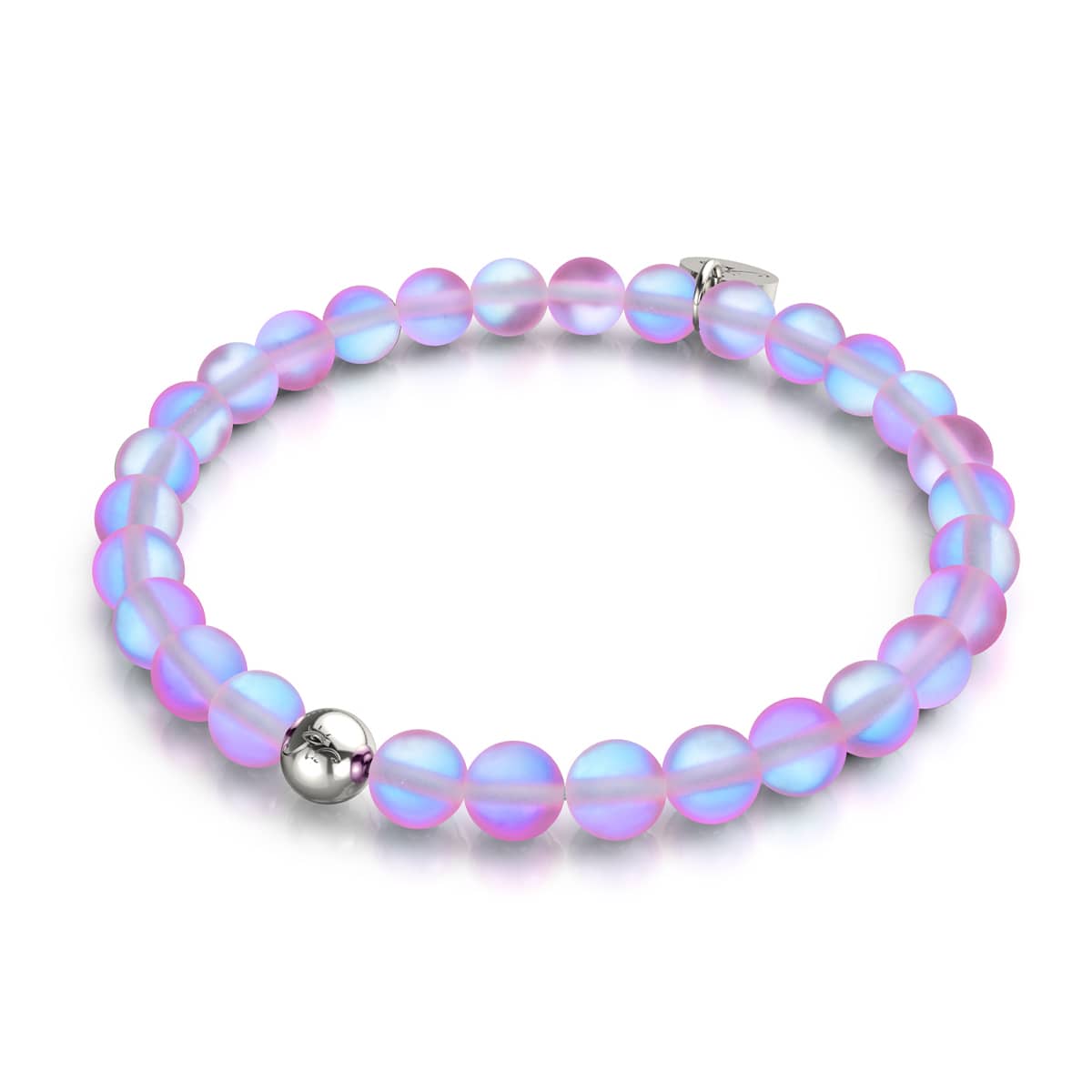 Lavender Silver Mermaid Glass Bead Bracelet – NOGU United States