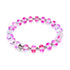 Magenta | Silver | Mermaid Glass Macaron Bracelet