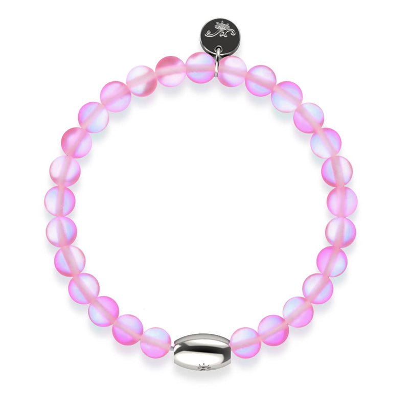 Pink | .925 Sterling Silver | Mermaid Glass Bead Bracelet
