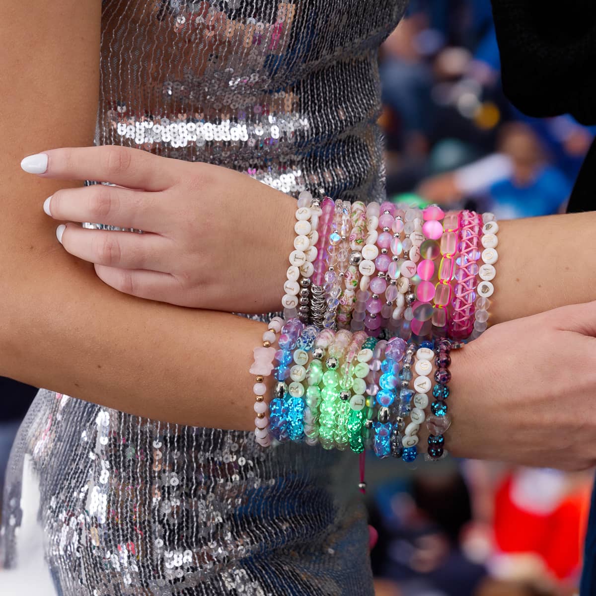 Pink | Silver | Mermaid Glass x Links of Love Bracelet