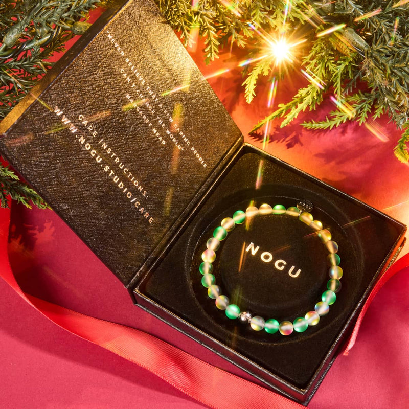 Unicorn Green | Silver | Mermaid Glass Bead Bracelet