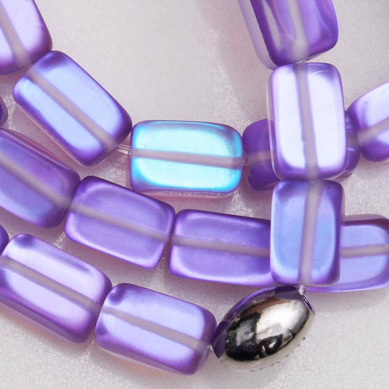 Violet | .925 Sterling Silver | Mermaid Glass Pebble Bracelet