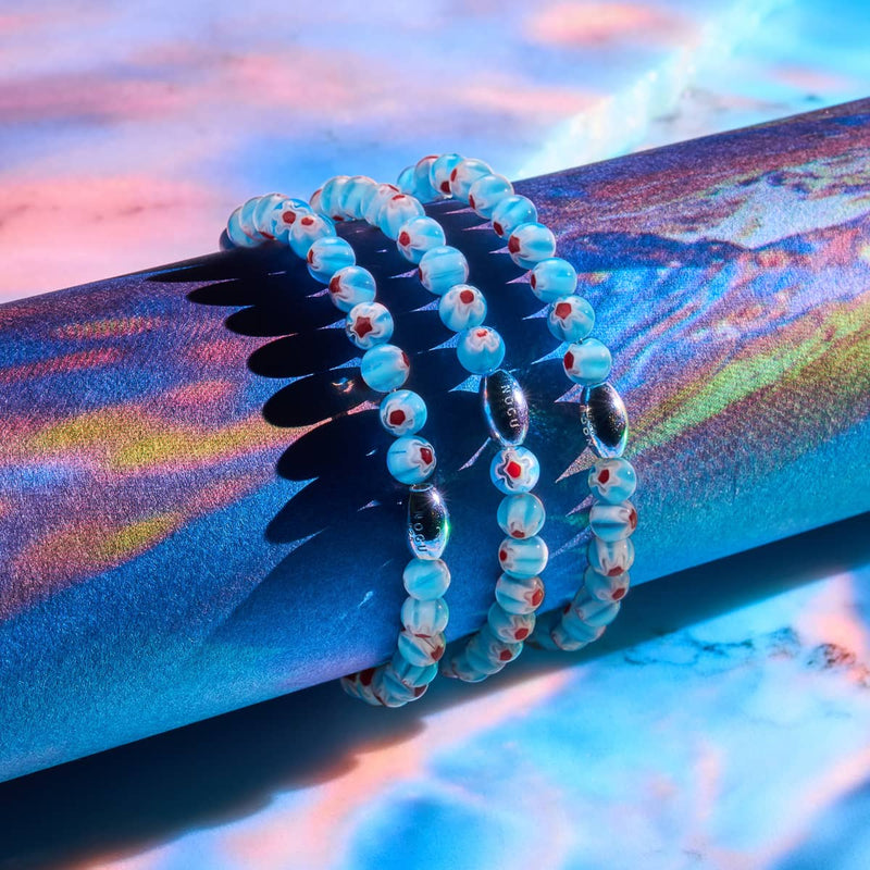 Alpine Bloom | .925 Sterling Silver | Millefiori Bracelet