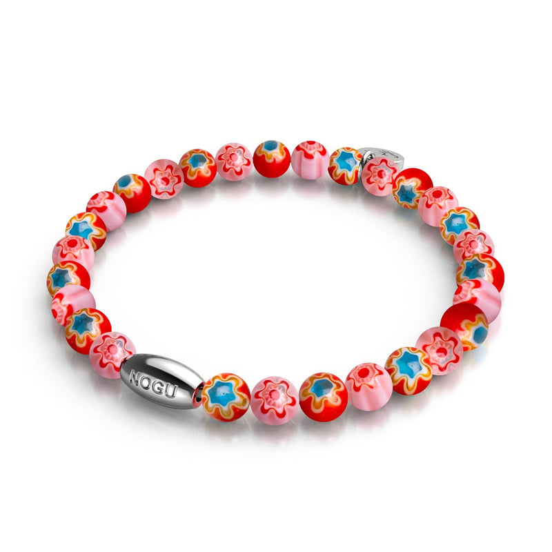 Rose Bouquet | .925 Sterling Silver | Millefiori Bracelet