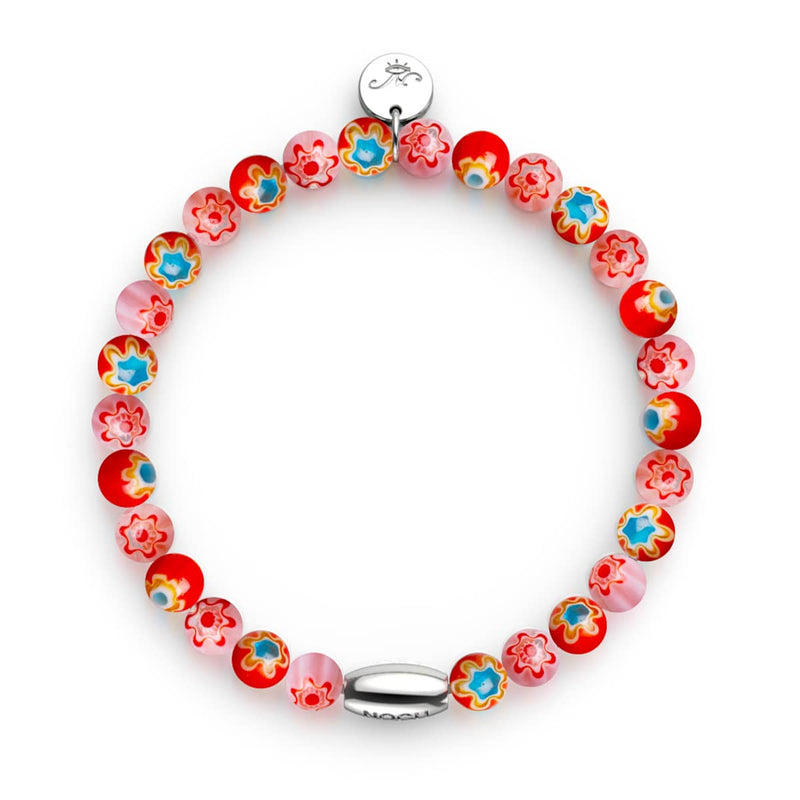 Rose Bouquet | .925 Sterling Silver | Millefiori Bracelet