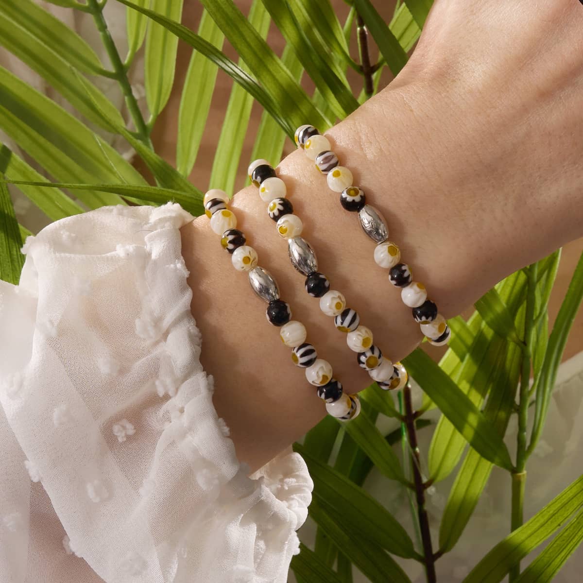 Tuscan Tulip | .925 Sterling Silver | Millefiori Bracelet