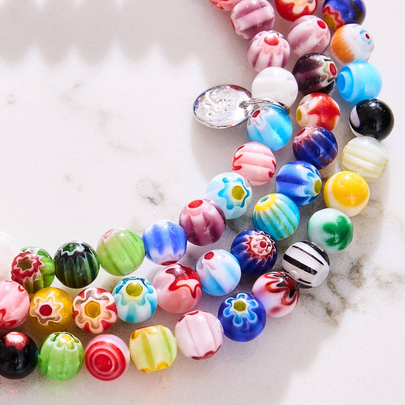 Florentine Flower | .925 Sterling Silver | Millefiori Wrap