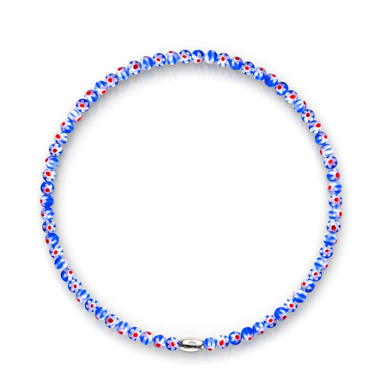 Italian Iris | Silver | Millefiori Wrap