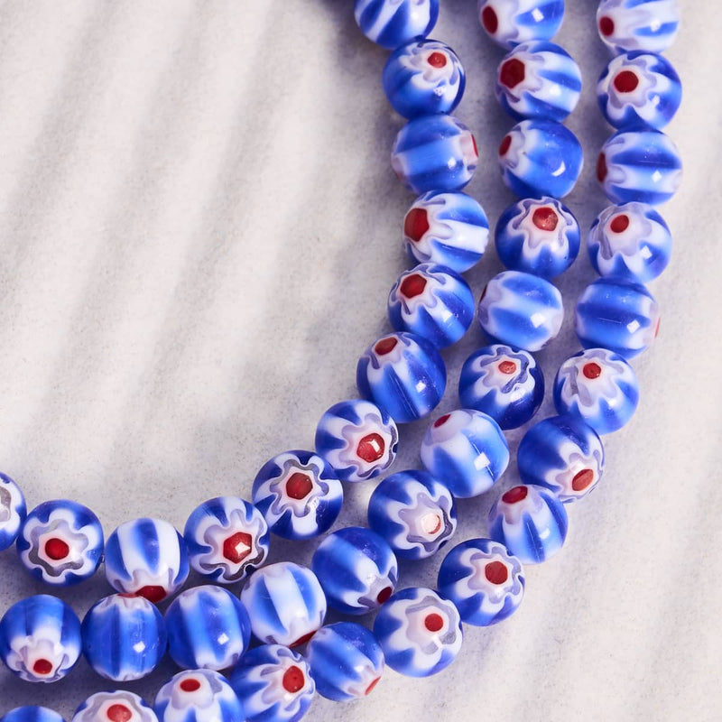 Italian Iris | Silver | Millefiori Wrap