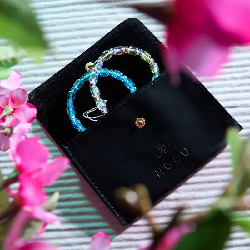 Aquamarine x Blue | Silver | Radiant Facet Pebble Bracelet