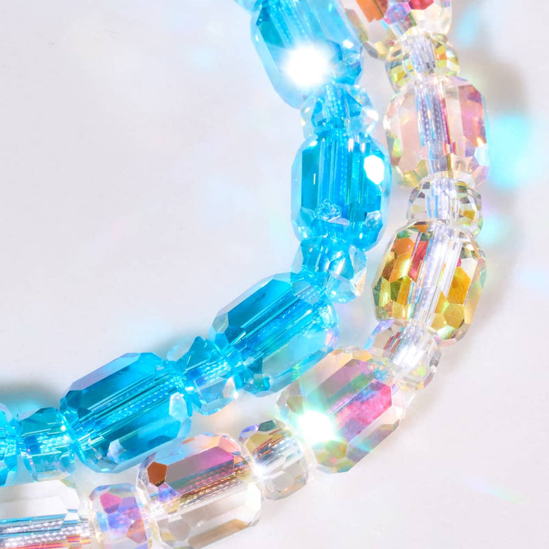 Radiant Facet Pebble Bracelet 2 Set