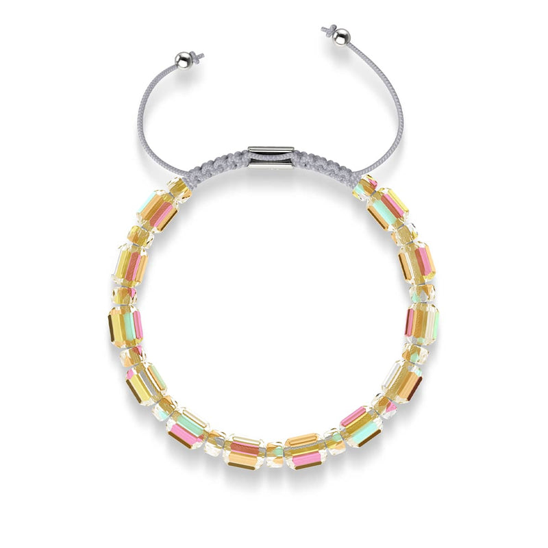 Moonbeam x Grey | Silver | Radiant Facet Pebble Bracelet