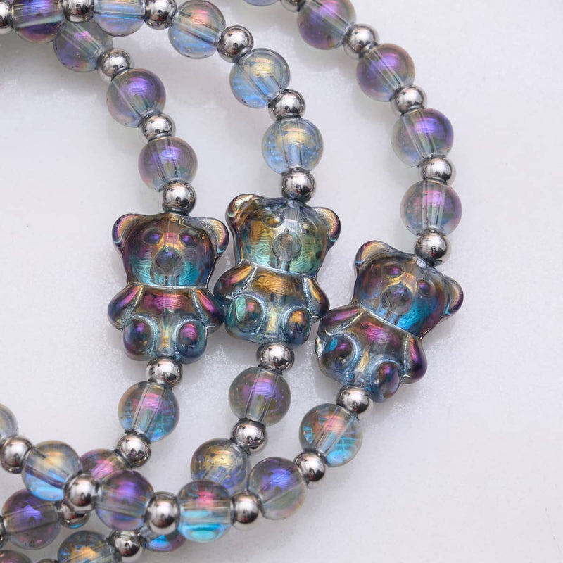 Unicorn Purple | Silver | Shimmer Bear Bracelet