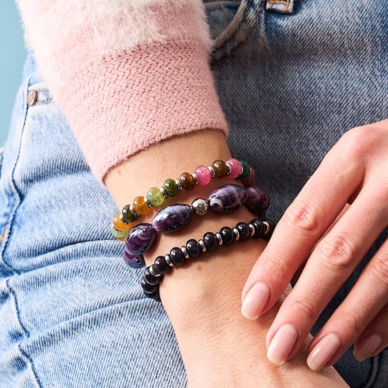 Violet Whirlpool | Tempest Glass Bracelet