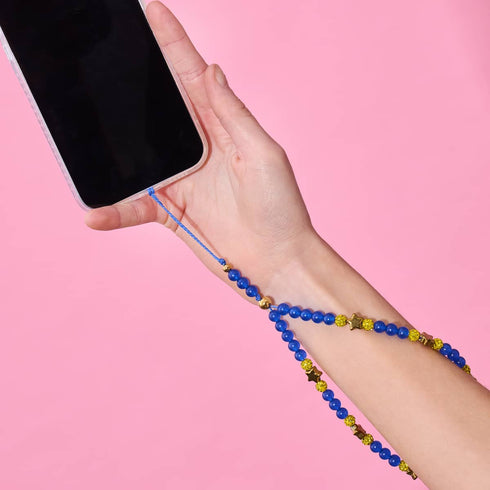 Starry Night | Blue x Gold | Phone Charm Strap