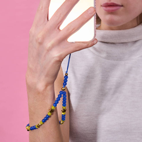 Starry Night | Blue x Gold | Phone Charm Strap