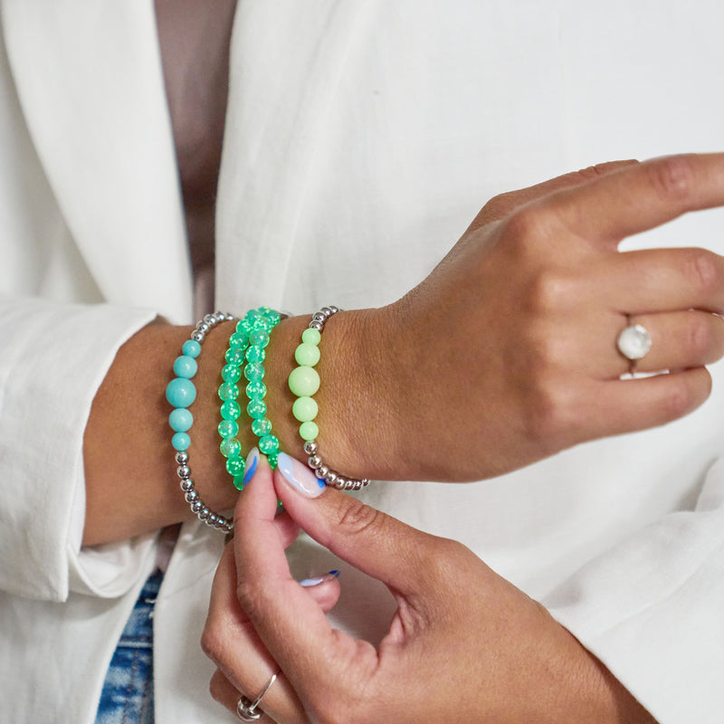 Lime | Silver | Lumos Ceramic Expression Bracelet