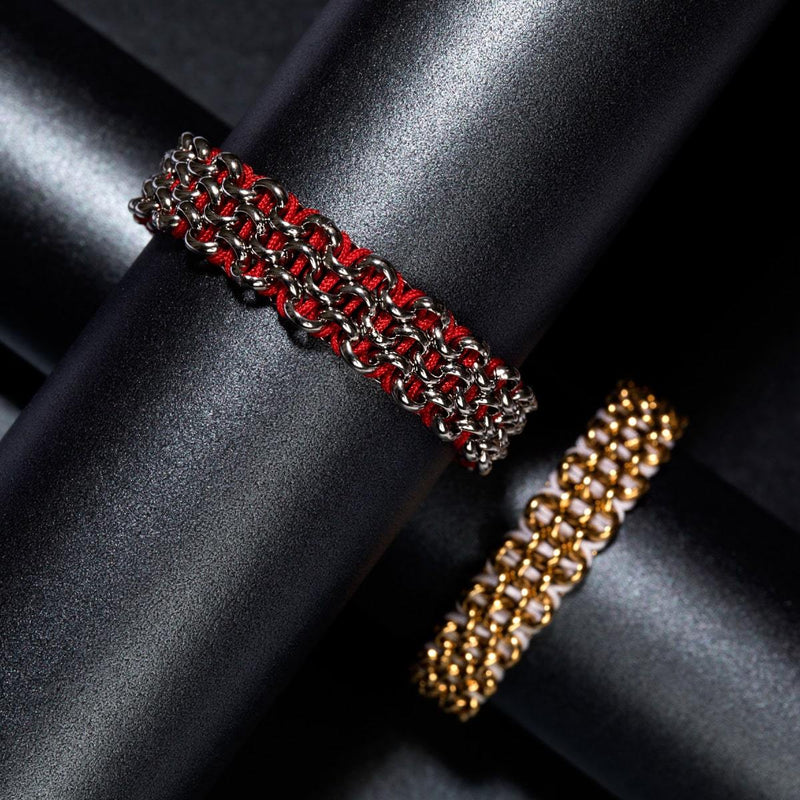 Red Panda Links | Original Kismet Bracelet | Red x Silver
