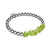 Olivine | Silver | Uncut Gemstone Bracelet