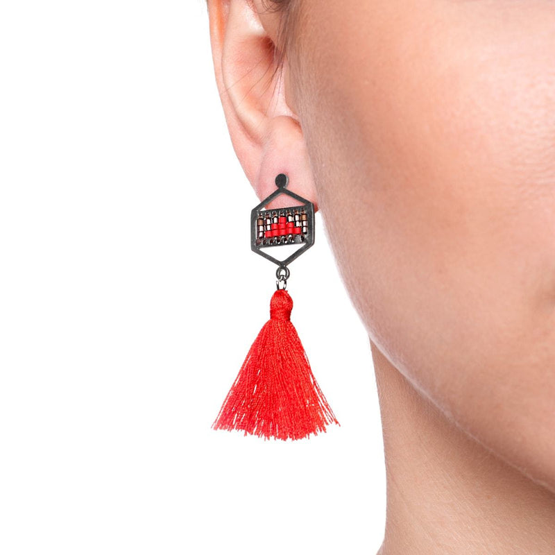 Palo Alto | Silver | Boho Fringe Earrings