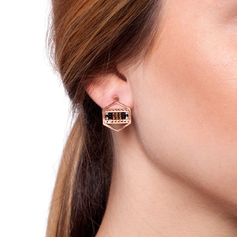 Rolling Hills | 18k Rose Gold | Boho Earrings