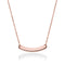 Curved Minimalist Bar | 18k Rose Gold | Necklace