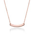 Curved Minimalist Bar | 18k Rose Gold | Necklace