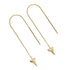 Shark Tooth Chain Drop Threader Earrings by Lauren Howe | .925 Sterling Gold Vermeil | Crystal