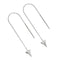 Shark Tooth Chain Drop Threader Earrings by Lauren Howe | .925 Sterling Silver | Crystal