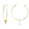 Shark Tooth Hoop Earrings by Lauren Howe | .925 Sterling Gold Vermeil | Crystal