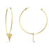 Shark Tooth Hoop Earrings by Lauren Howe | .925 Sterling Gold Vermeil | Crystal