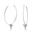 Shark Tooth Hoop Earrings by Lauren Howe | .925 Sterling Silver | Crystal