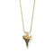 Shark Tooth Infinity Clasp Necklace by Lauren Howe | .925 Sterling Gold Vermeil | Black Crystal